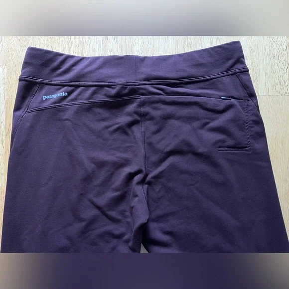 Patagonia Cool Wear Flare Refective Leggings Sz M Purple Wide Leg Athletic wear - Picture 4 of 12